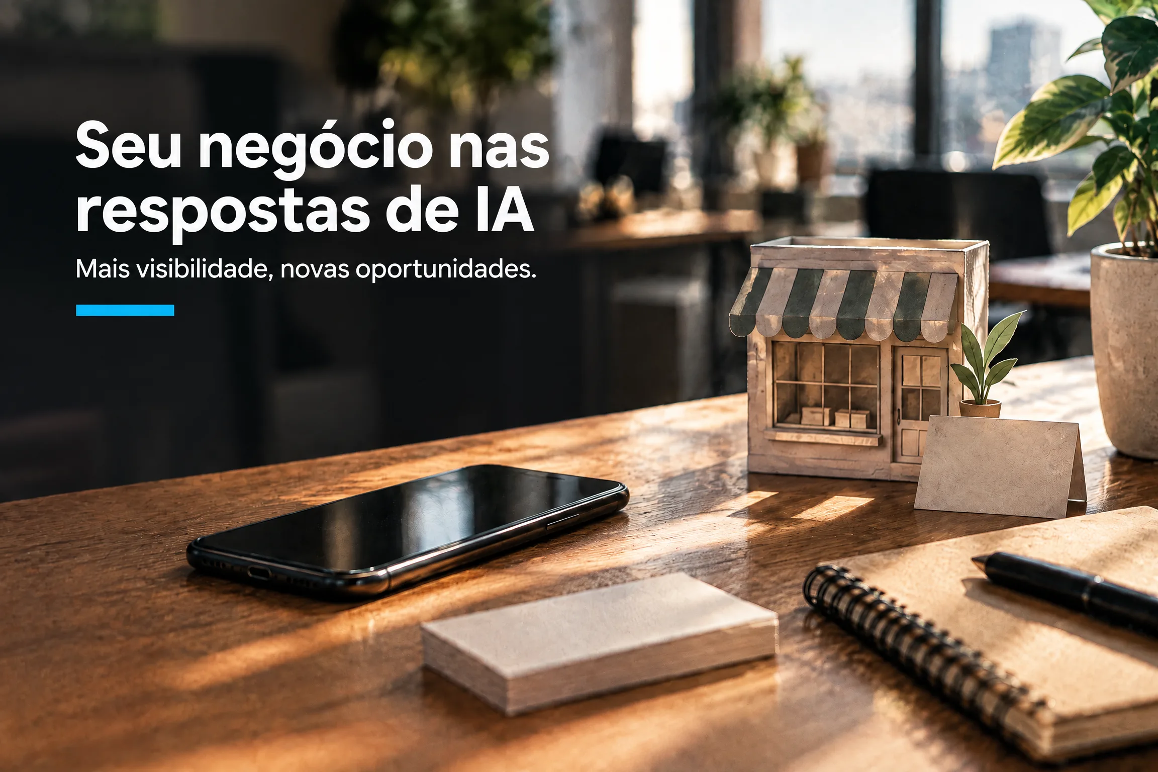 Ilustração do artigo sobre aparecer nas respostas de inteligência artificial